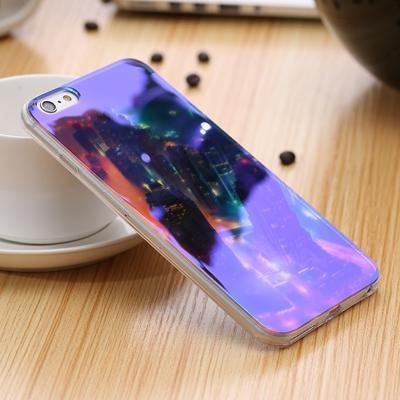 Phone Bags & Cases - Case Soft Silicone Blue Ray Light Clear Glitter Powder For IPhone 7 | 7 Plus