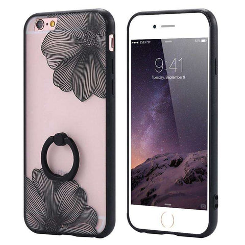 Phone Bags & Cases - Case Emboss Flower Phone Accessories With Ring Holder For IPhone 6 | 6s