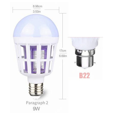 IcoolGadgets AC175~220V LED Mosquito Killer Bulb E27/B22 LED Bulb For Home Lighting Bug Zapper Trap Lamp Insect Anti Mosquito Repeller Light